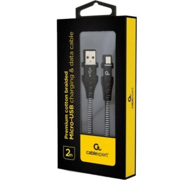 Cablexpert Кабель Cablexpert CC-USB2B-AMmBM-2M-BW, USB 2.0 А-тато/Micro B-тато, 2,0 м.