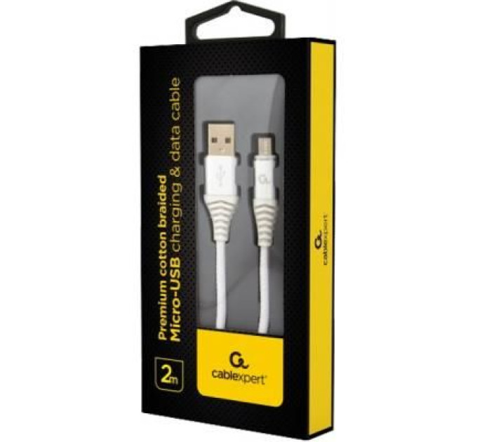 Cablexpert Кабель Cablexpert CC-USB2B-AMmBM-2M-BW2, USB 2.0 А-тато/Micro B-тато, 2,0 м.