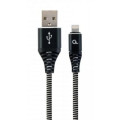 Cablexpert Кабель Cablexpert CC-USB2B-AMLM-1M-BW, USB 2.0 А-тато/Lightning, 1.0 м.