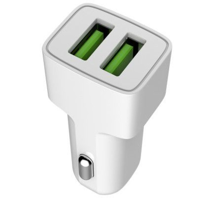 ColorWay Зарядний пристрій ColorWay 2USB AUTO ID 2.4A (12W) white (CW-CHA009-WT)