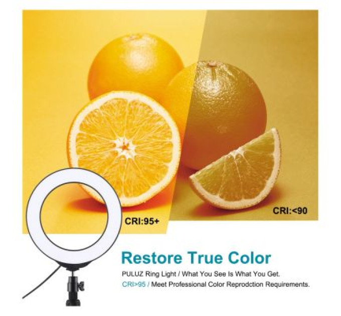 Puluz Набір блогера Puluz Ring USB LED lamp PKT3049B 4.7" + table tripod (PKT3049B)