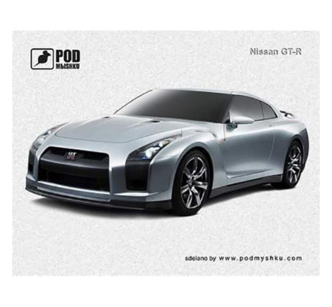 Podmyshku Килимок для мишки Podmyshku Nissan GT-R, пластик.