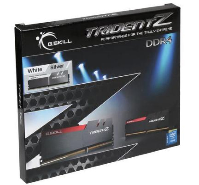 G.Skill Модуль пам'яті для комп'ютера DDR4 16GB (2x8GB) 3200 MHz Trident Z Silver H/ White G.Skill (F4-3200C16D-16GTZSW)