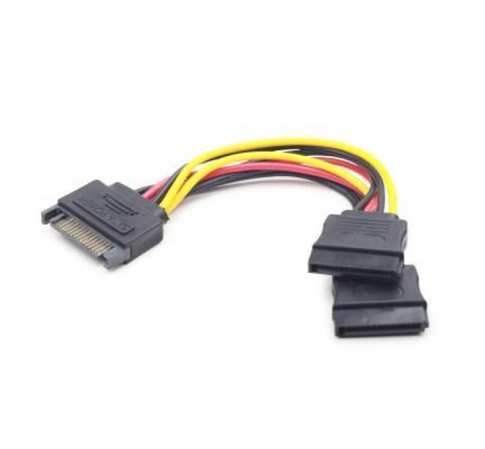 Cablexpert Кабель Cablexpert CC-SATAM2F-01, кабель живлення SATA подвійний , 0.15м.