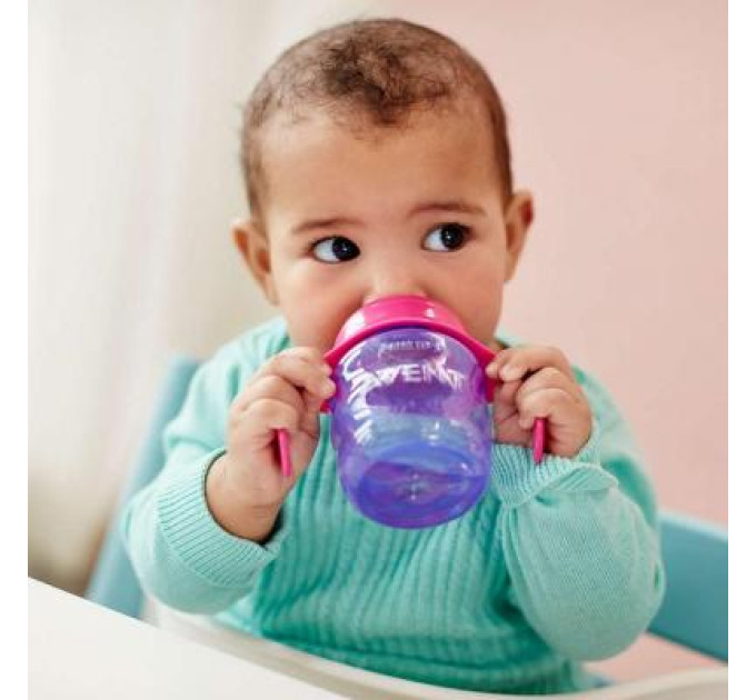 Philips AVENT Поїльник-непроливайка Philips AVENT з м'яким носиком 200 мл рожевий, 6 міс+ (SCF551/03)