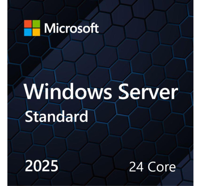 Microsoft ПЗ для сервера Microsoft Windows Server 2025 Standard 24 Core англ, ОЕМ на DVD носії (EP2-25205)