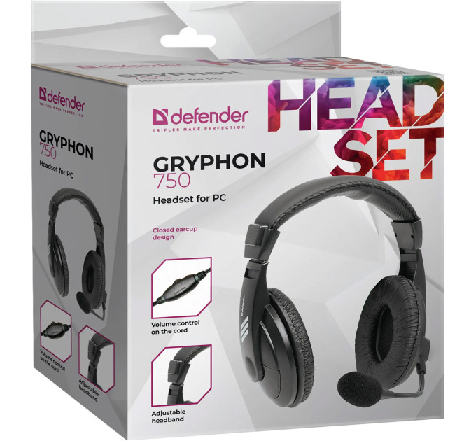 Defender Навушники Defender Gryphon HN-750 Black (63750)