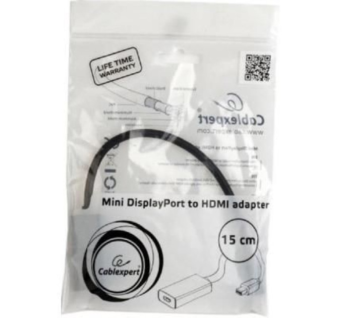 Cablexpert Адаптер-перехідник A-mDPM-HDMIF-02, Mini DisplayPort в HDMI