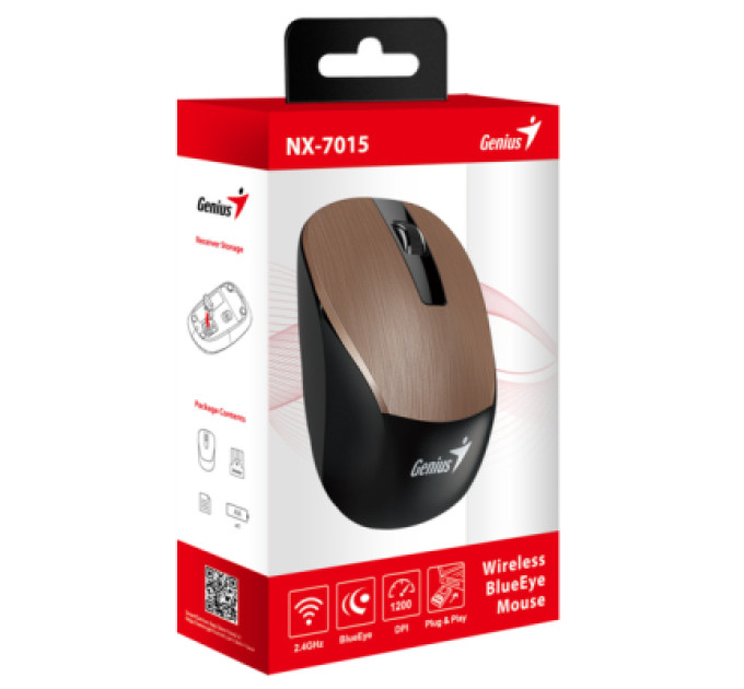 Genius Мишка Genius NX-7015 Wireless Rosy Brown (31030019403)