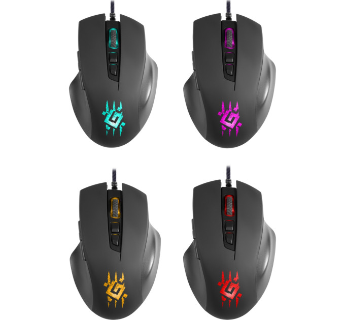 Defender Мишка Defender Wolverine GM-700L RGB USB Black (52700)