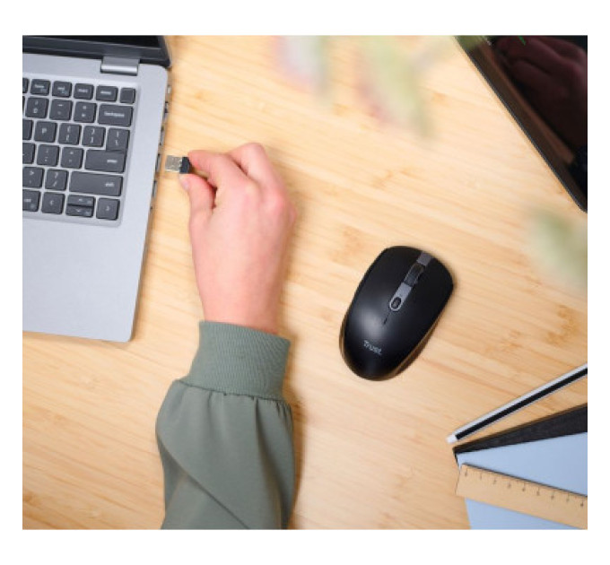 Trust Мишка Trust Ozza compact Bluetooth/Wireless/USB-A Black (24819)