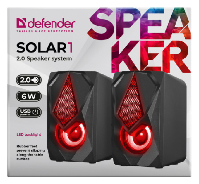 Defender Акустична система Defender Solar 1 Black (65401)