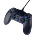 Gembird Дротовий джойстик JPD-PS4U-01 для PS4 / PC, вібрація, LED підсвічування, пластик, чорний