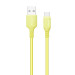 ColorWay Дата кабель USB 2.0 AM to Micro 5P 1.0m soft silicone yellow ColorWay (CW-CBUM043-Y)