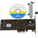 Frime Плата розширення Frime 88SE9215 PCI-E-2хM.2 SATA3+2хSATA3 PCIe (ECF-PCIEtoSSD012.LP)