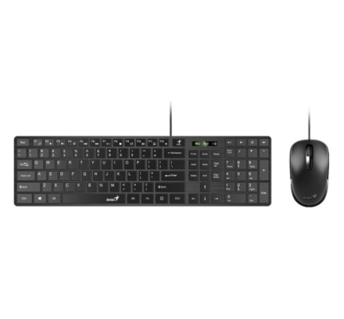 Genius Комплект Genius C-126 SlimStar USB Black Ukr (31330007407)