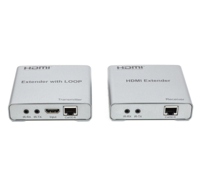PowerPlant Адаптер HDMI 4K/30hz, up to 100m via CAT5E/6, loop-out (HDES12-LOOP) PowerPlant (CA912964)