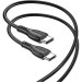 BOROFONE Дата кабель USB-C to USB-C 1.0m BX51 Triumph 60W Black BOROFONE (BX51CCB)