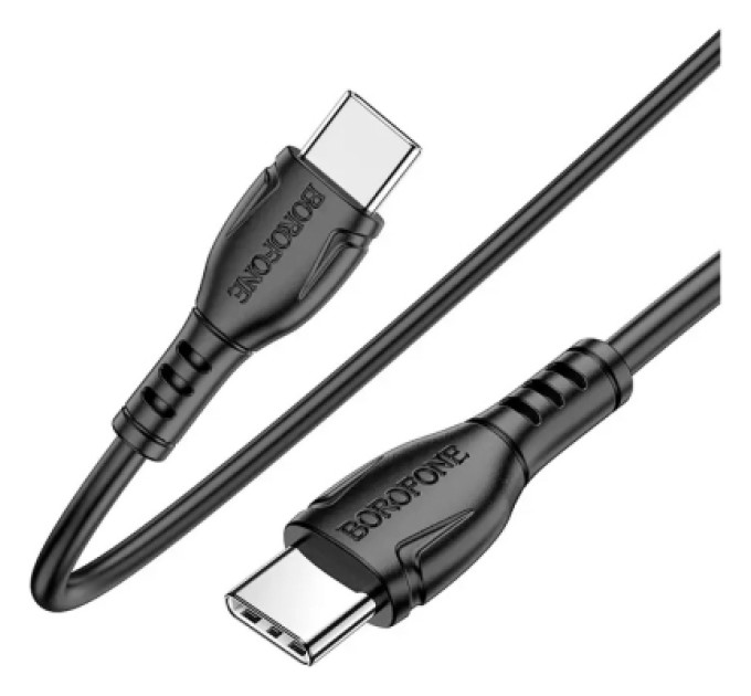 BOROFONE Дата кабель USB-C to USB-C 1.0m BX51 Triumph 60W Black BOROFONE (BX51CCB)