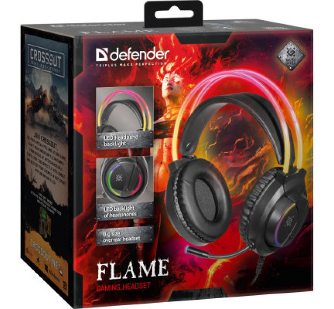 Defender Навушники Defender Flame RGB Black (64555)