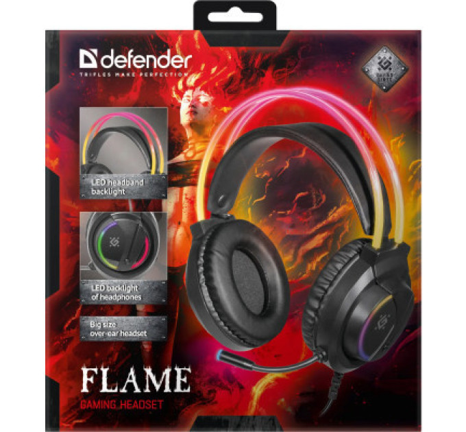 Defender Навушники Defender Flame RGB Black (64555)
