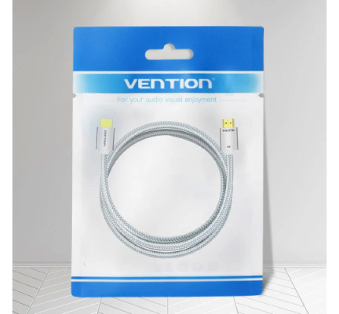 Vention Кабель мультимедійний HDMI to HDMI 2.0m V2.1 8K 60Hz Silver Metal Type Vention (ALCIH)