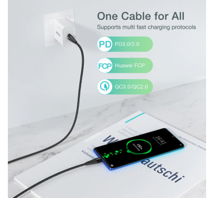 Choetech Кабель Choetech XCC-1040, преміум якість USB4 Gen 3, С-папа/C-папа, 2 м.