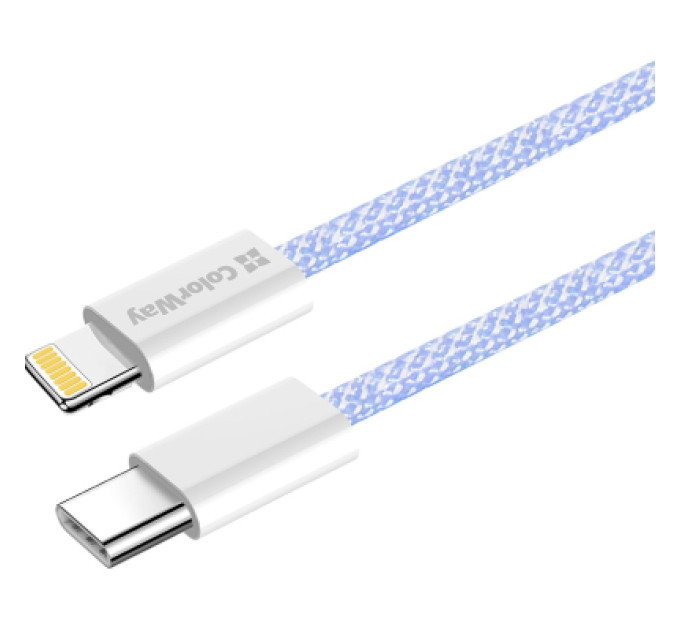 ColorWay Дата кабель USB-C to Lightning 1.0m 27W purple ColorWay (CW-CBPDCL061-PU)