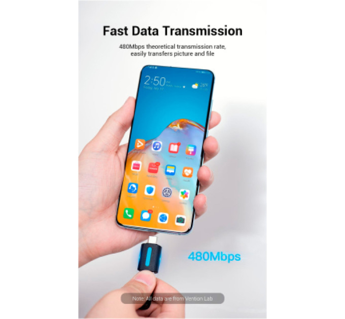 Vention Перехідник USB 2.0 Type-C to USB AF (OTG) Vention (CDTB0)