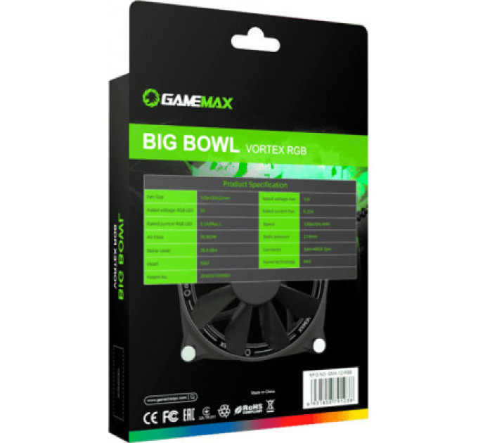 Gamemax Кулер до корпусу Gamemax GMX-12-DBB