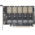 Frime Контролер Frime PCI-E-5xM.2 (B Key) WCH382L (ECF-PCIEtoSSD010)