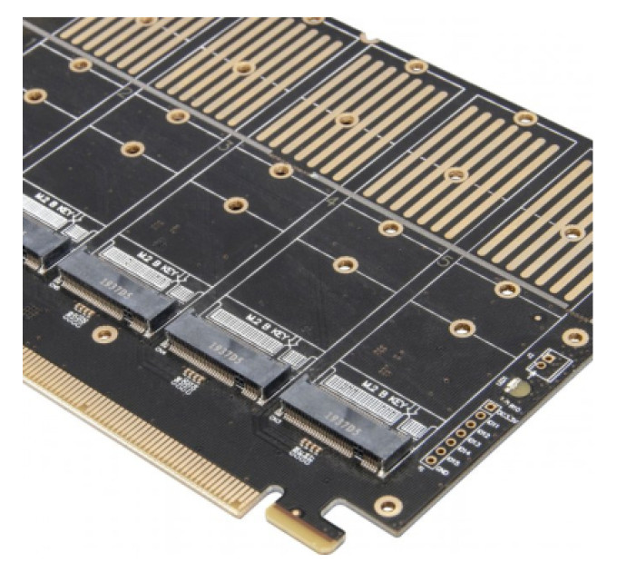Frime Контролер Frime PCI-E-5xM.2 (B Key) WCH382L (ECF-PCIEtoSSD010)
