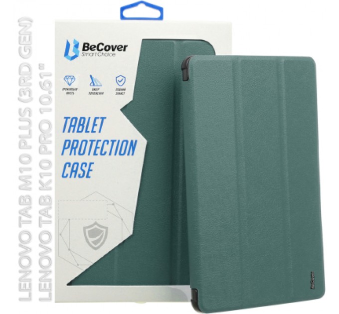 BeCover Чохол до планшета BeCover Flexible TPU Mate Lenovo Tab M10 Plus TB-125F (3rd Gen)/K10 Pro TB-226 10.61" Dark Green (712524)