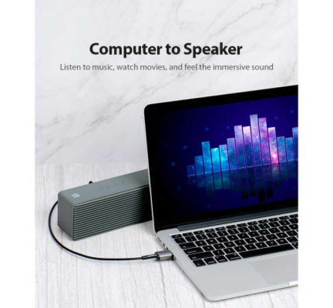 Vention Звукова плата Vention Audio USB 1х3,5mm jack 4pin Metal (OMTP-CTIA) (CDLH0)