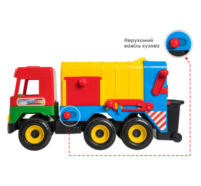 Tigres Спецтехніка Tigres "Middle truck" сміттєвоз жовтий (39224)