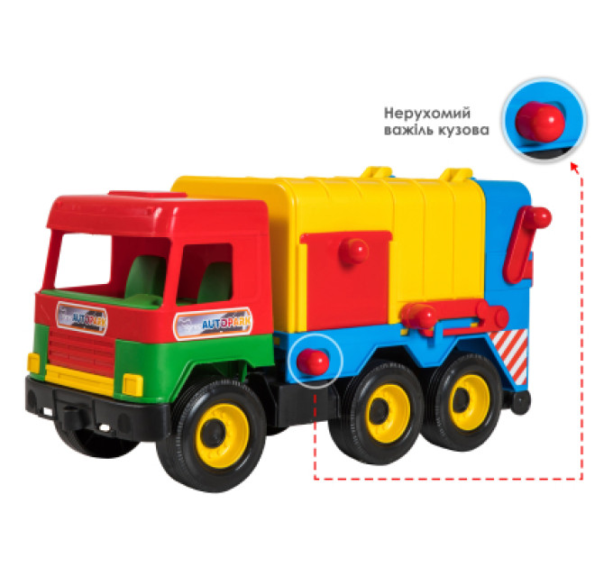 Tigres Спецтехніка Tigres "Middle truck" сміттєвоз жовтий (39224)