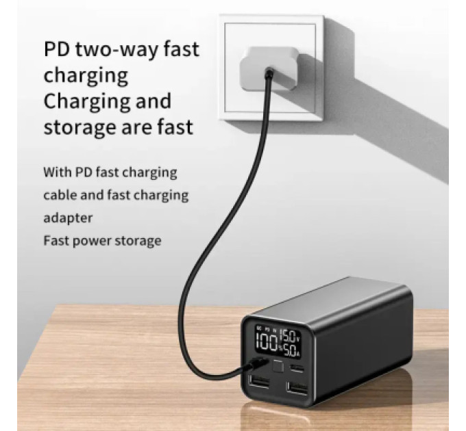 ATRIA Батарея універсальна Atria 20000mAh, 65W, PD2.0, QC (WPD-65)