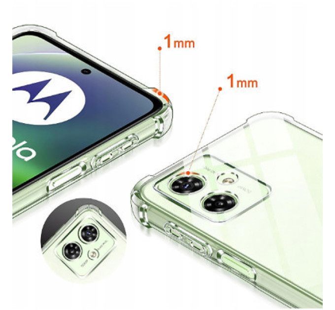 BeCover Чохол до мобільного телефона BeCover Anti-Shock Motorola Moto G54 / G54 Power Clear (710610)