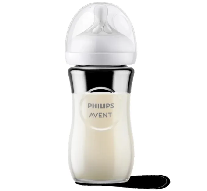 Philips AVENT Пляшечка для годування Philips AVENT Natural Природний потік 240 мл склаяна (SCY933/01)