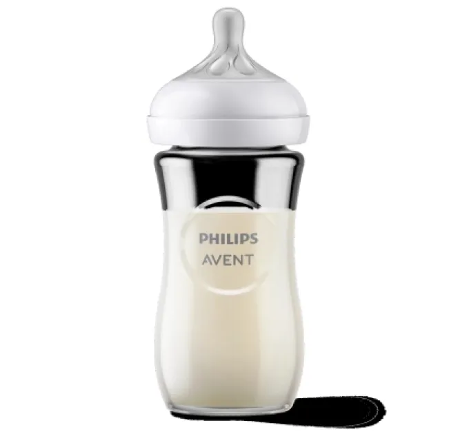 Philips AVENT Пляшечка для годування Philips AVENT Natural Природний потік 240 мл склаяна (SCY933/01)