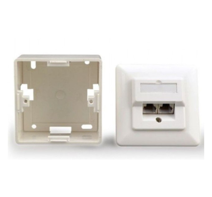 Cablexpert Розетка MWS-2S6-01, з мережевим роз'ємамі категорії 6