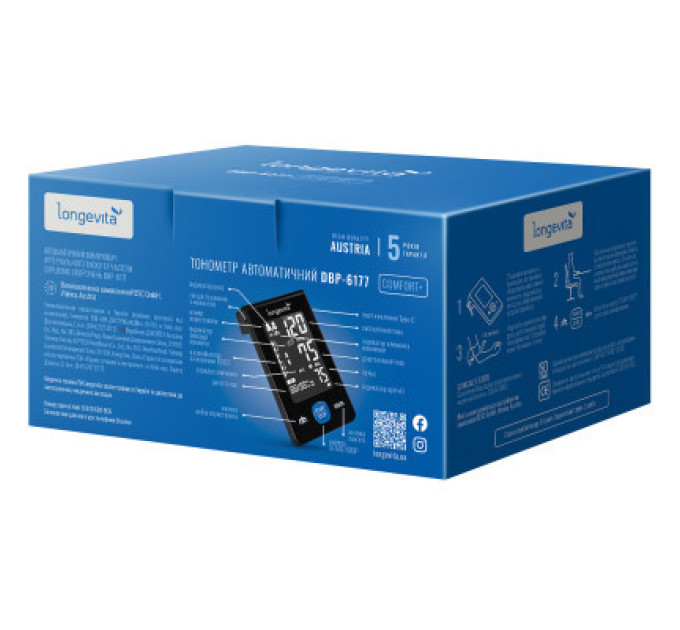 Longevita Тонометр Longevita Авт.вимір.артер.тиску LONGEVITA DBP-6177 (DBP-6177)