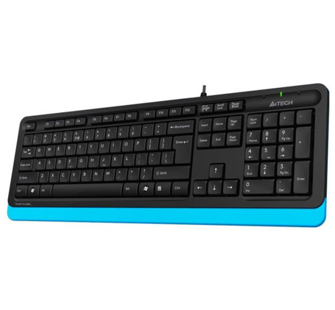 A4Tech Клавіатура A4Tech Fstyler FK10 (Blue) , USB, чорний+ блакитний