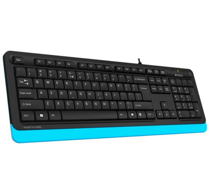 A4Tech Клавіатура A4Tech Fstyler FK10 (Blue) , USB, чорний+ блакитний