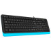 A4Tech Клавіатура A4Tech Fstyler FK10 (Blue) , USB, чорний+ блакитний