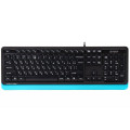A4Tech Клавіатура A4Tech Fstyler FK10 (Blue) , USB, чорний+ блакитний