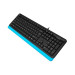 A4Tech Клавіатура A4Tech Fstyler FK10 (Blue) , USB, чорний+ блакитний