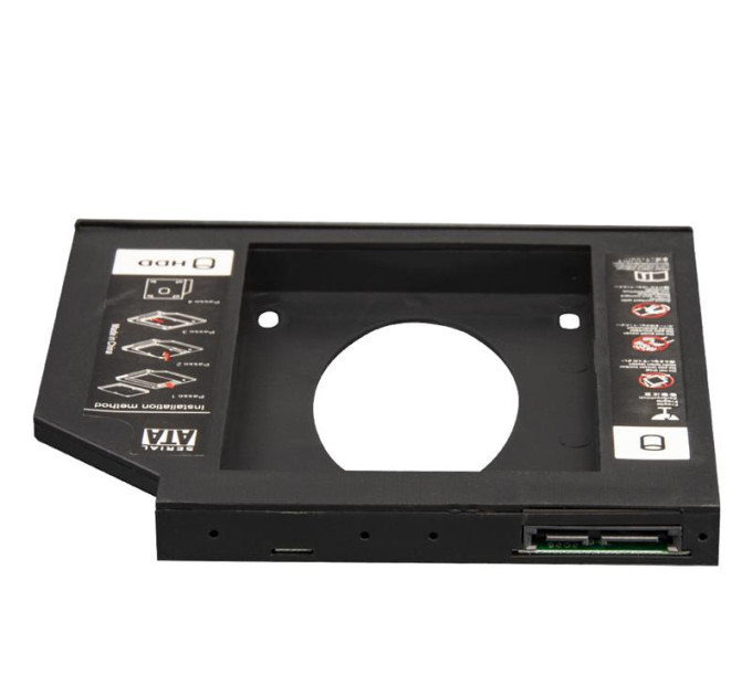 Frime Переходник Frime для установки 2.5" SSD/HDD в отсек привода 12.7мм Black (FHDC127P)