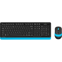 A4Tech Fstyler FG1010, комплект бездротовий клавіатура з мишою, чорний+блакитний колір