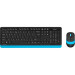 A4Tech A4Tech Fstyler FG1010, комплект бездротовий клавіатура з мишою, чорний+блакитний колір